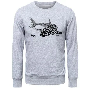 Scuba diving Sweatshirt Pullover for Men | Shark & Diver Collage