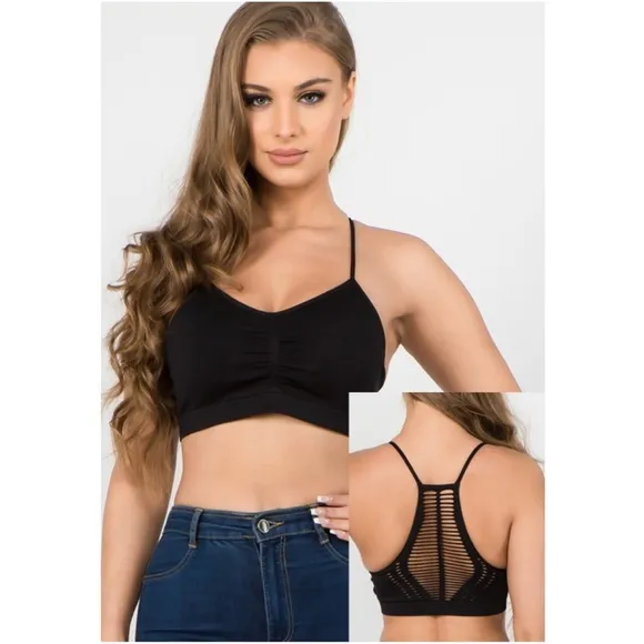 Seamless Cut out Racerback Bralette