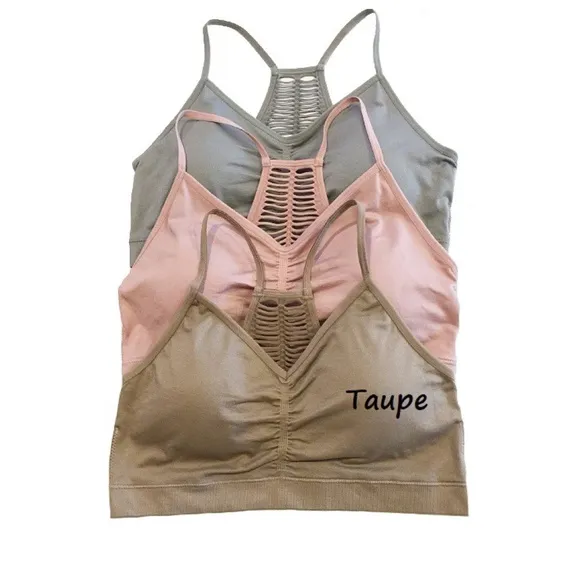 Seamless Cut out Racerback Bralette