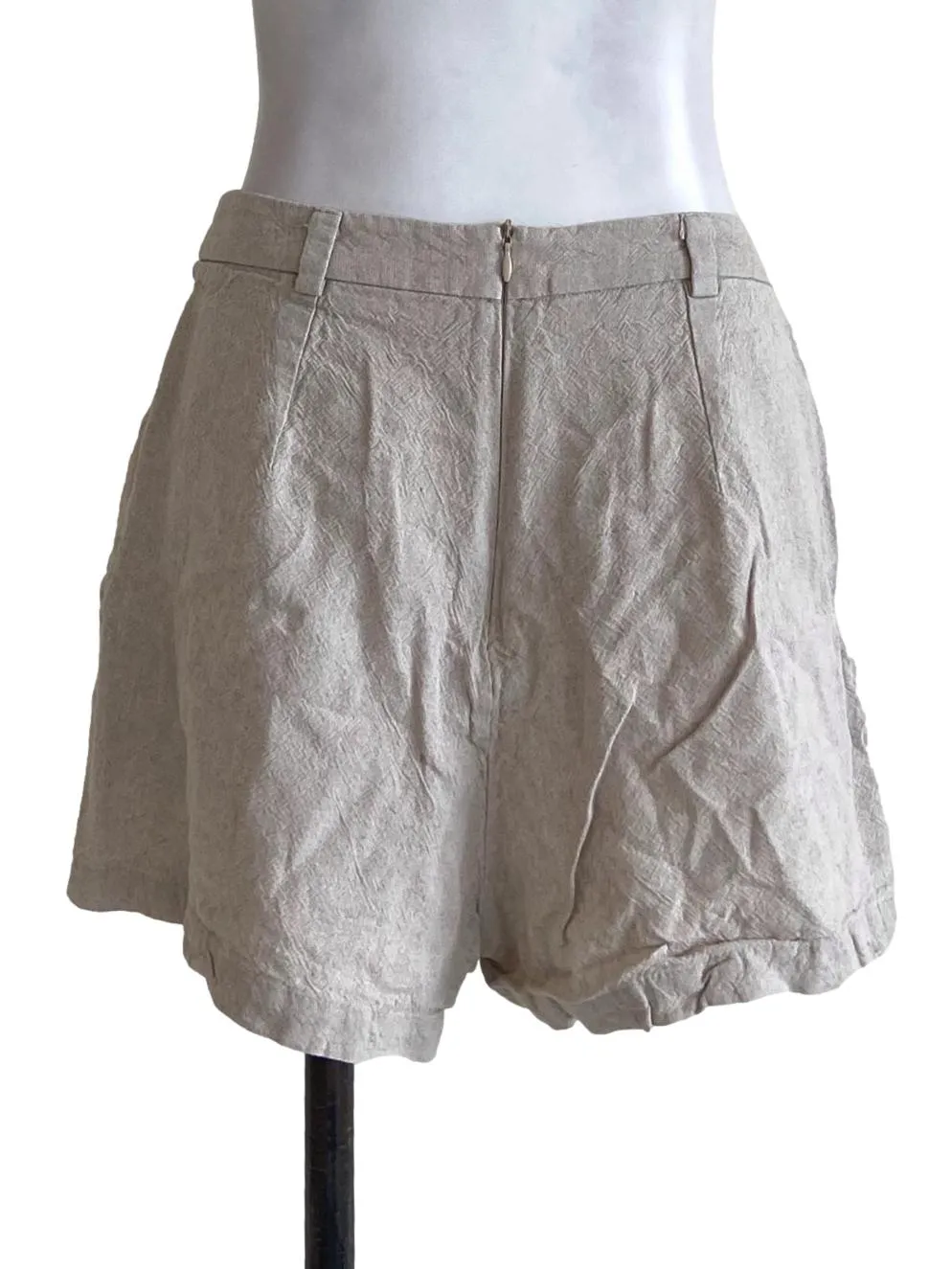 Sepia Brown Herringbone Shorts