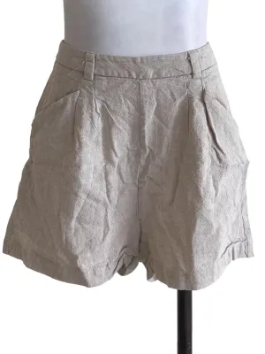 Sepia Brown Herringbone Shorts