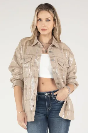 Sequin Plaid Shacket