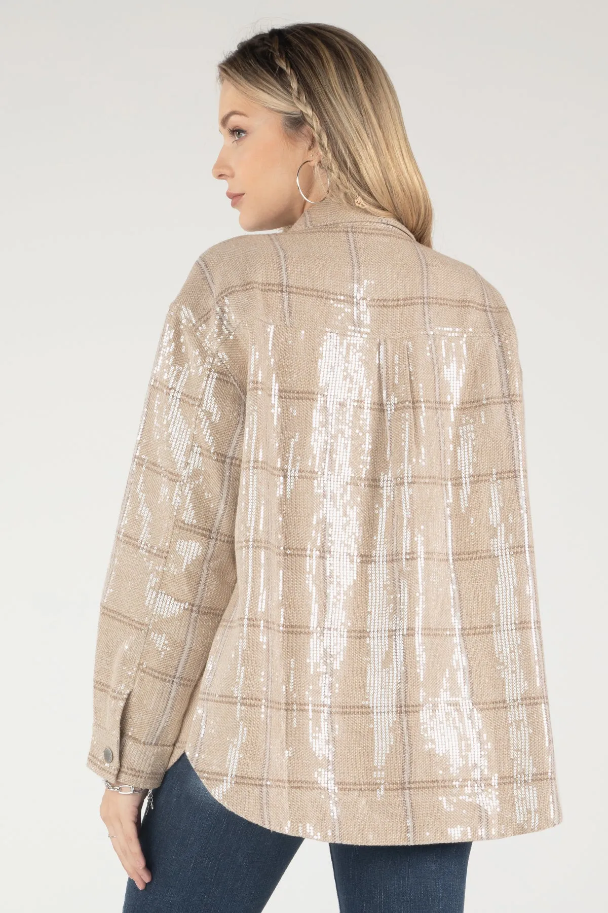 Sequin Plaid Shacket