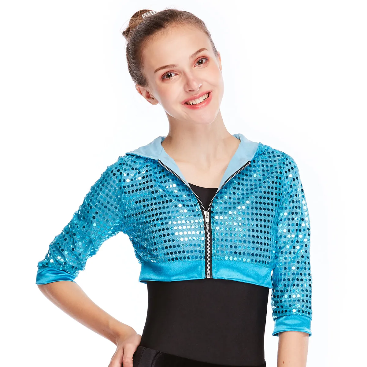 Sequins Hip Hop Street Hoodies Dance Top 5 Colors