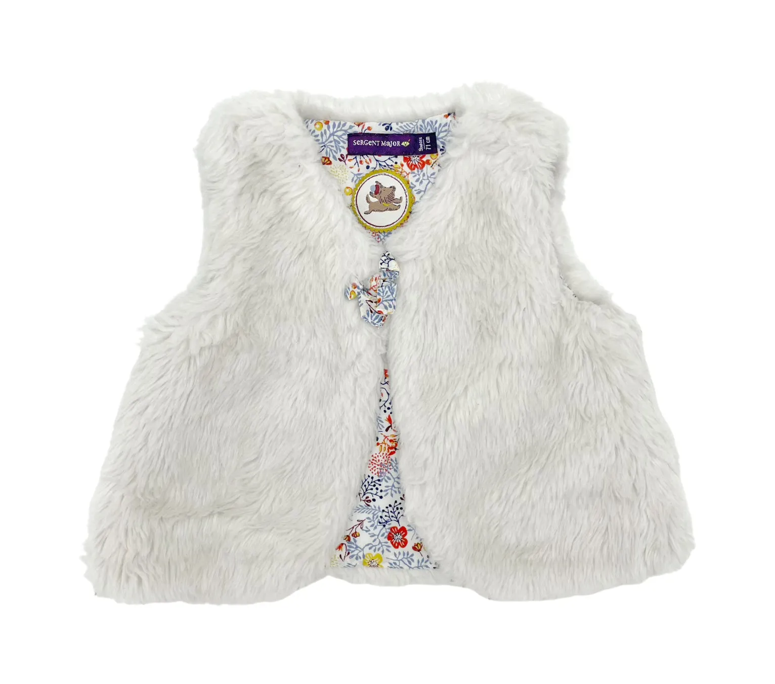 Sergeant Major lined faux fur vest - 9m