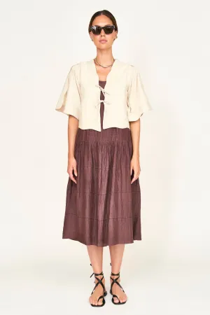 Seychelles Top in Oat Fossil