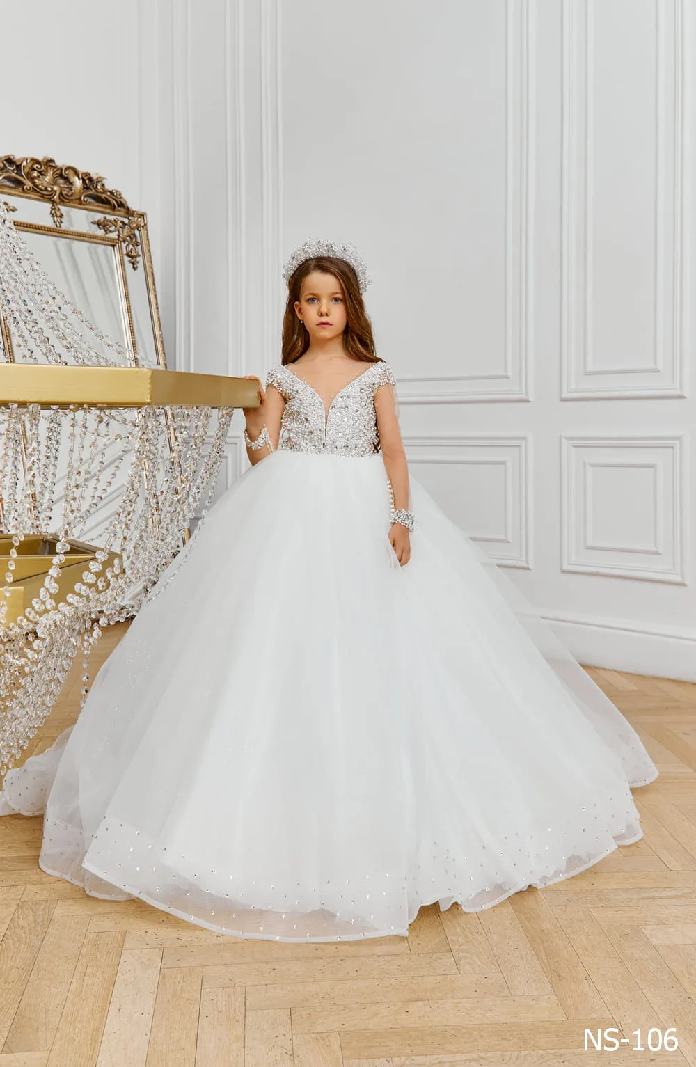 Shade of Elegance Tulle Flower Girl Dress