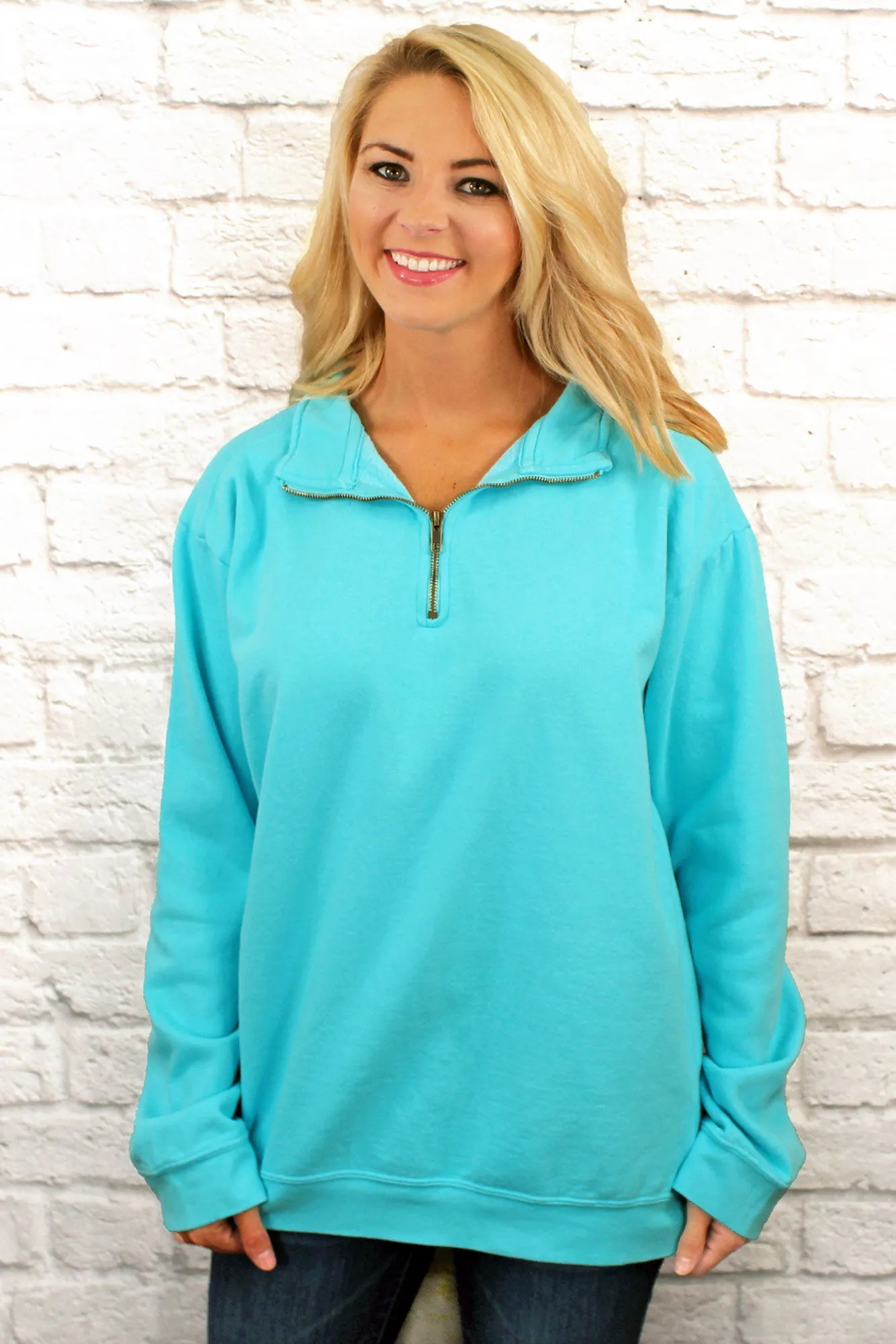 Shades of Blue Comfort Colors Adult Quarter Zip Sweatshirt *Customizable!