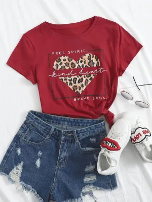 Shein Graphic Tee - Free Spirit - Kind Heart - Brave Soul