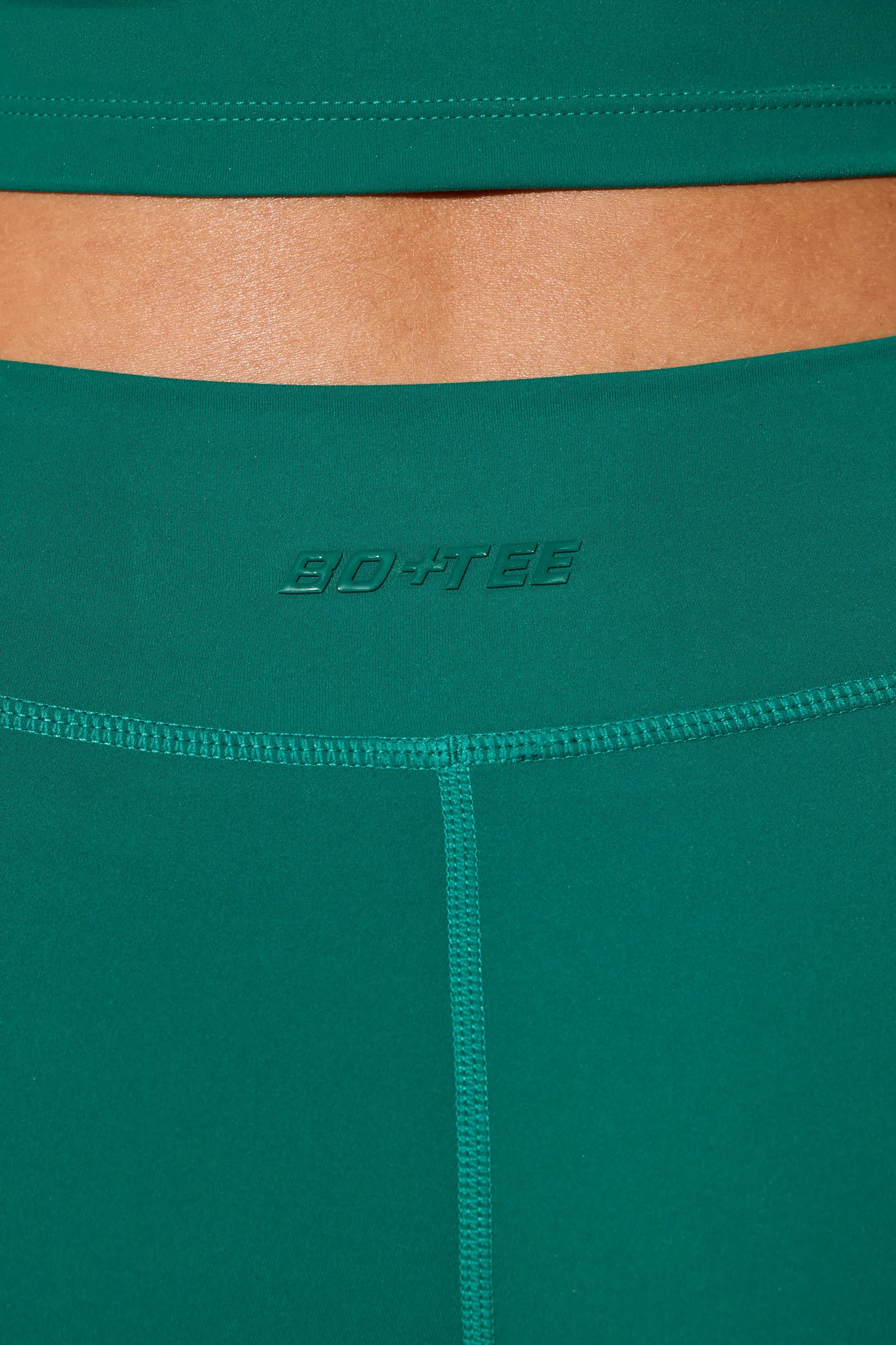 Shift - Twist Waist Mini Shorts with Pockets in Teal Green