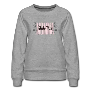 Shih Tzu Momma Floral Women’s Premium Sweatshirt