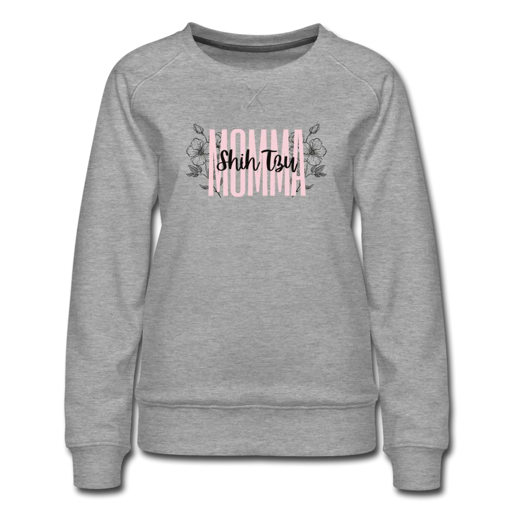 Shih Tzu Momma Floral Women’s Premium Sweatshirt
