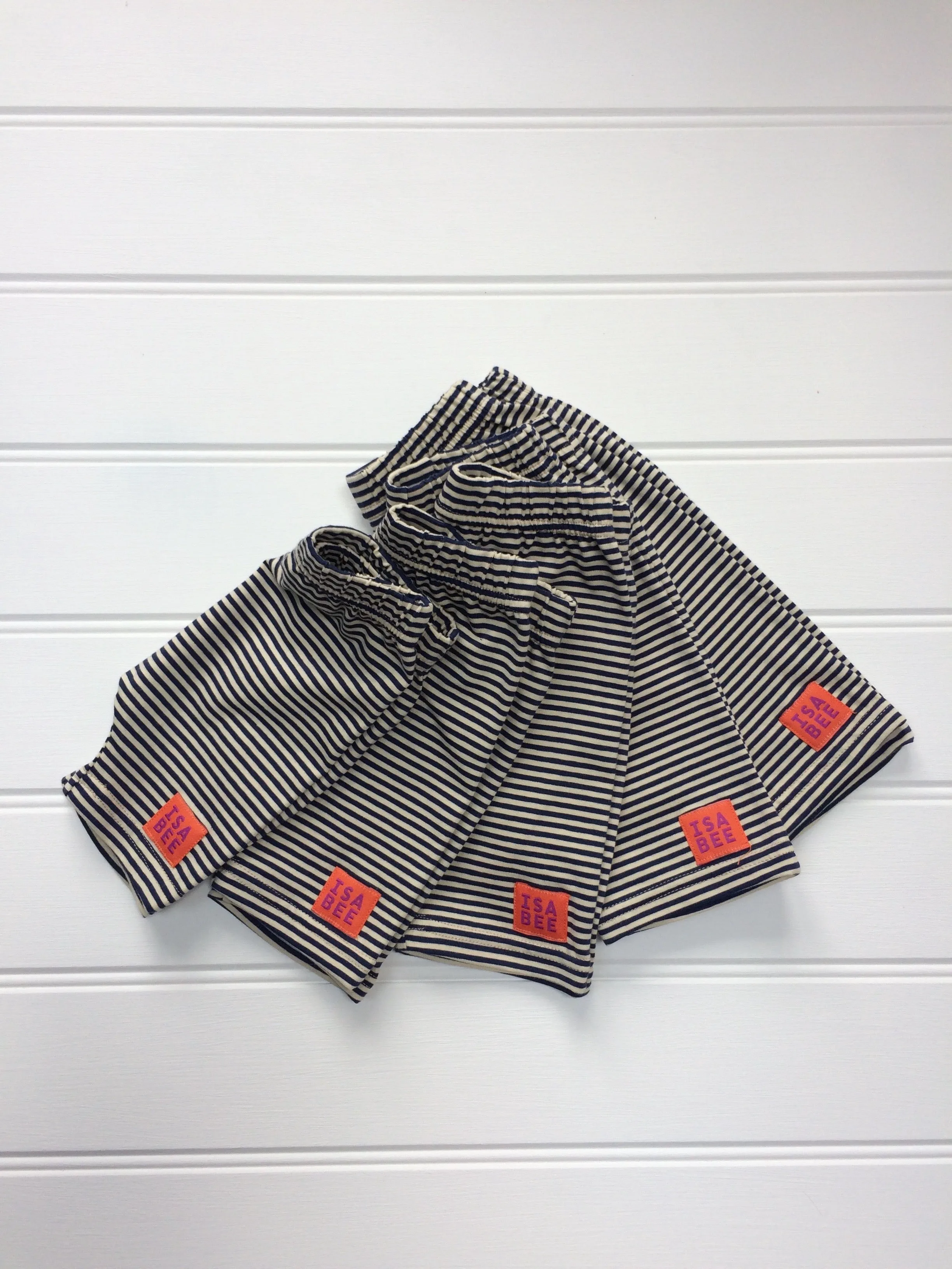 Shorts - Navy and Cream Stripes