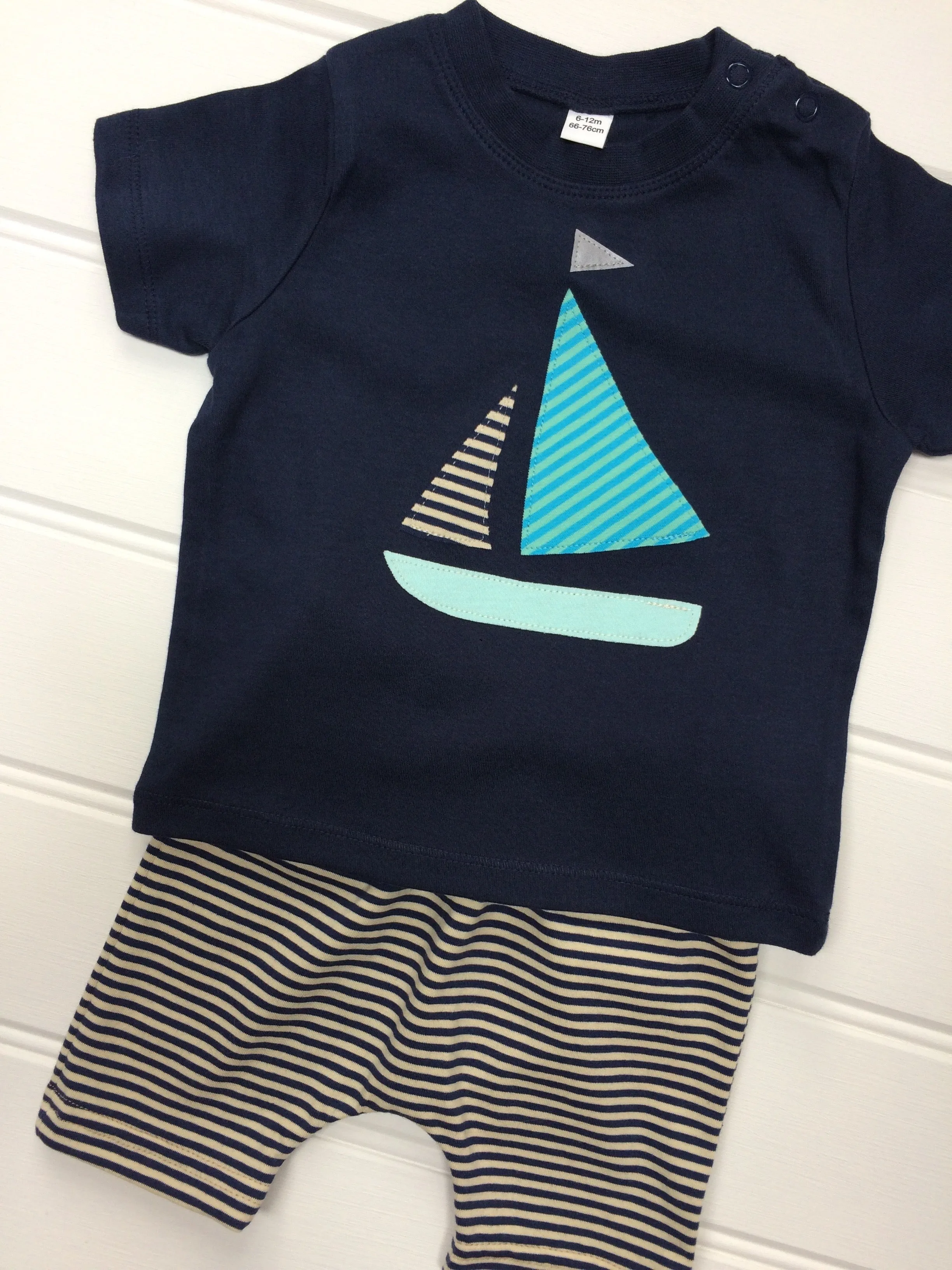 Shorts - Navy and Cream Stripes