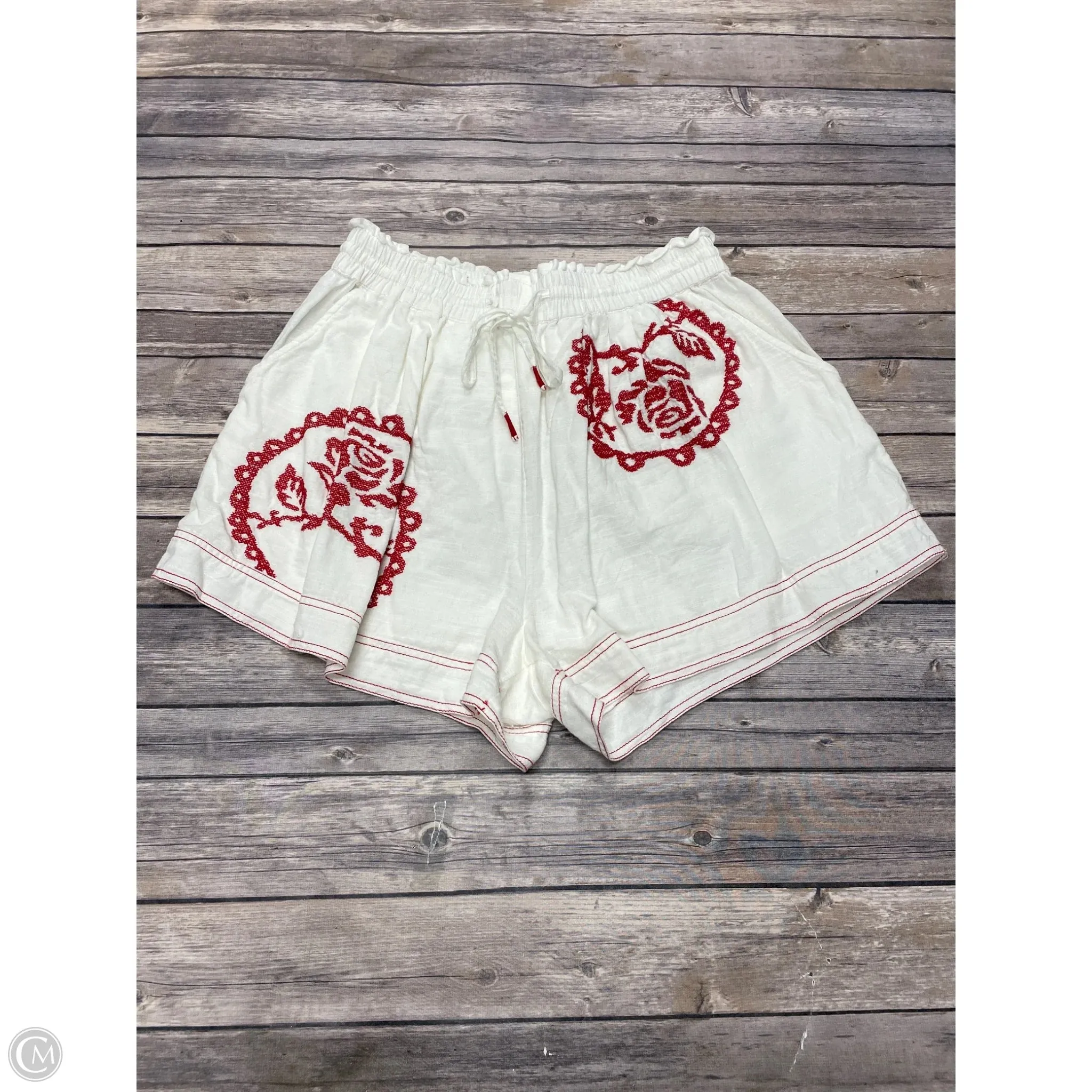 Shorts Set By Free People In Red & White, Size: M