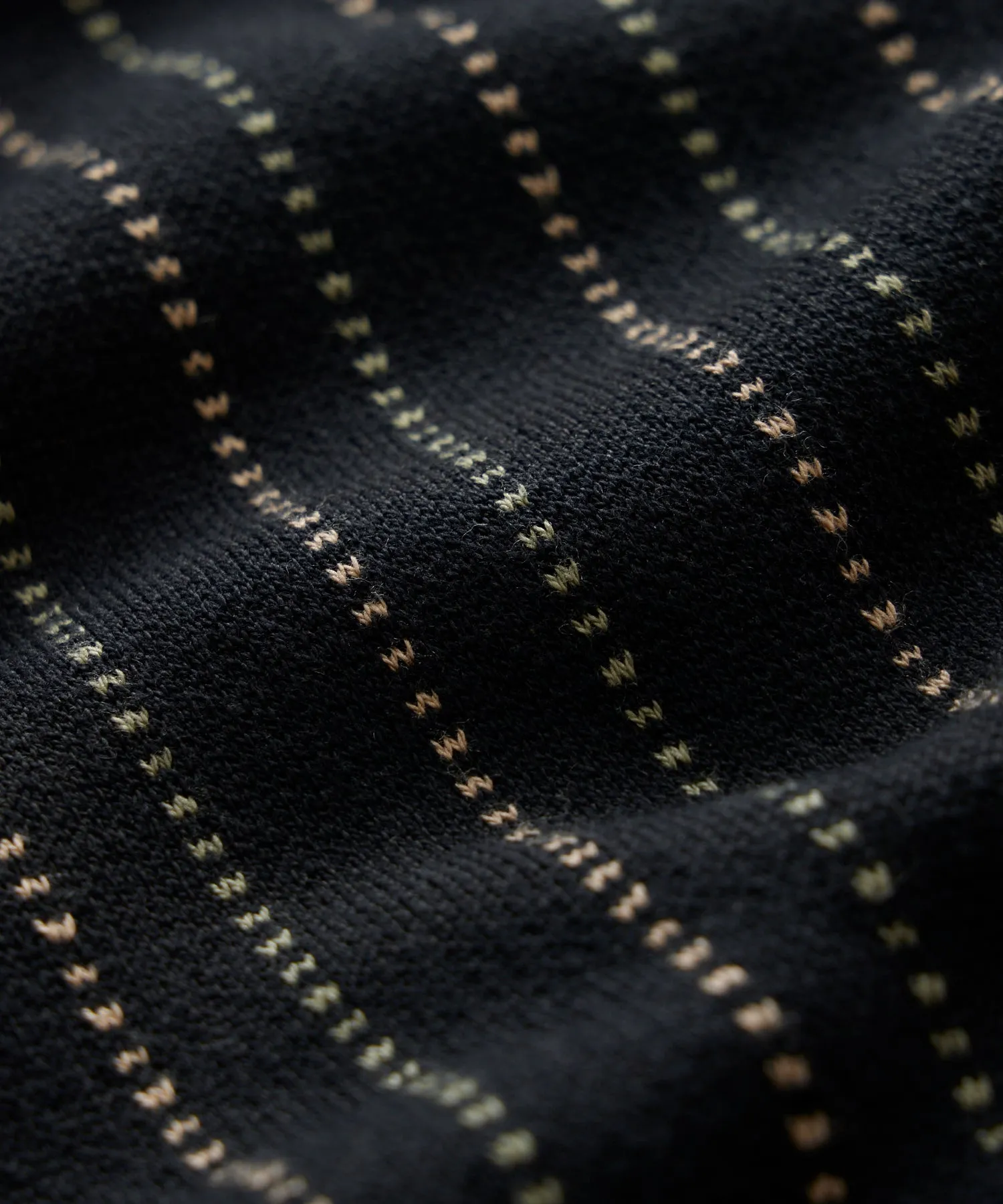 Silk-Cotton Full Placket Sweater Polo