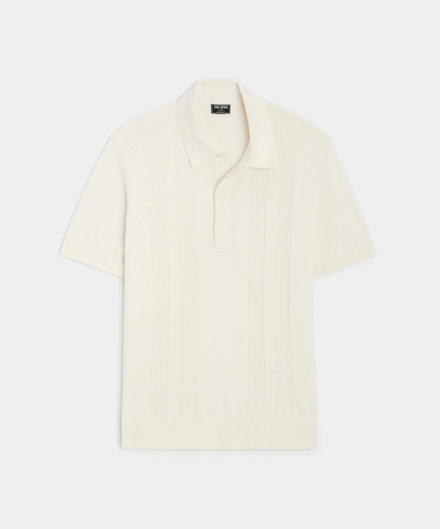Silk-Cotton Ribbed Sweater Polo