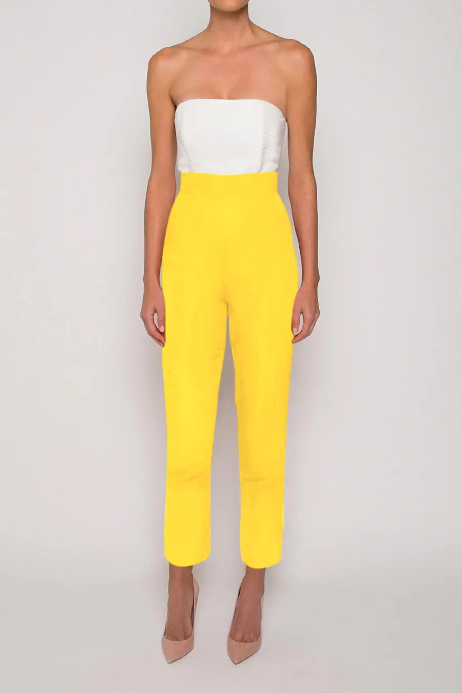 Silk Faille Cigarette Pants
