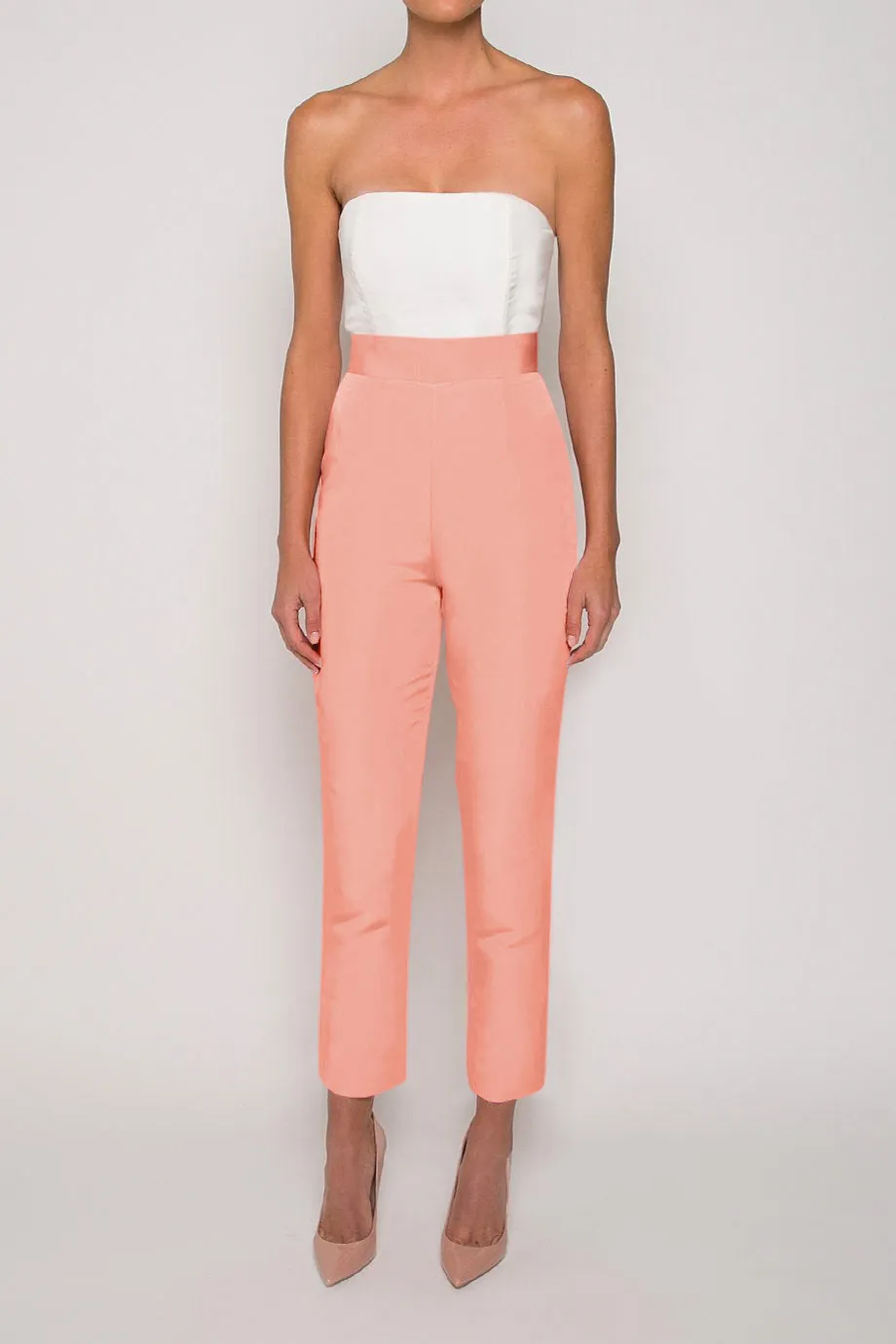 Silk Faille Cigarette Pants