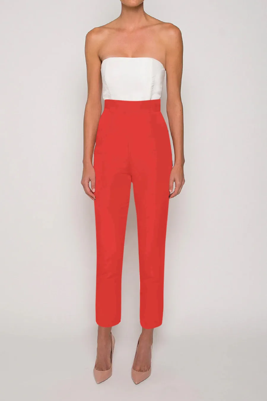 Silk Faille Cigarette Pants