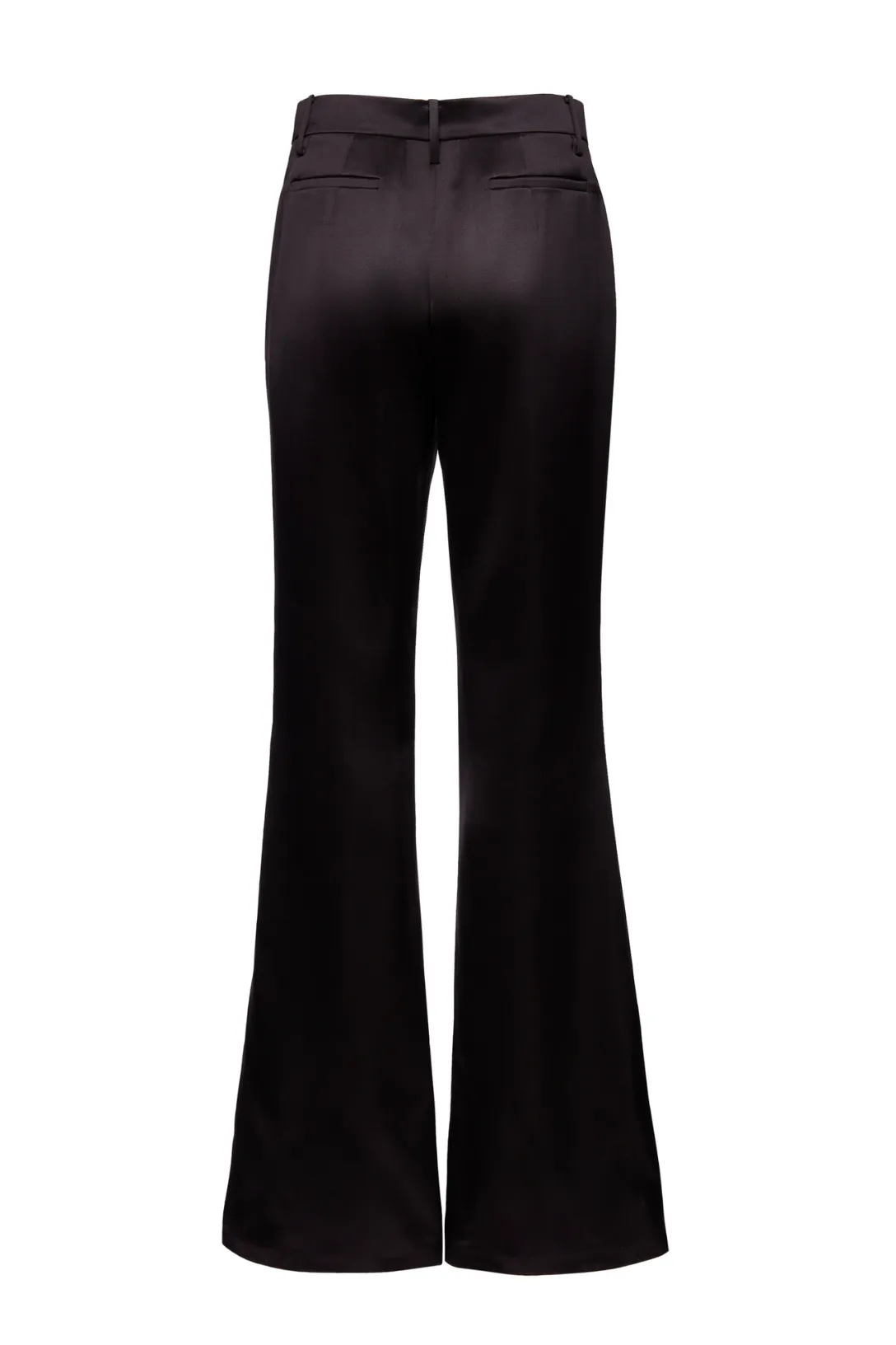 Silk Flare Trousers | Black