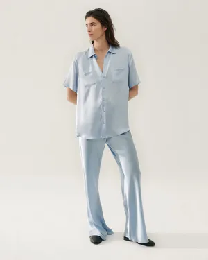 SILK LAUNDRY | Bias Cut Pant | Sky