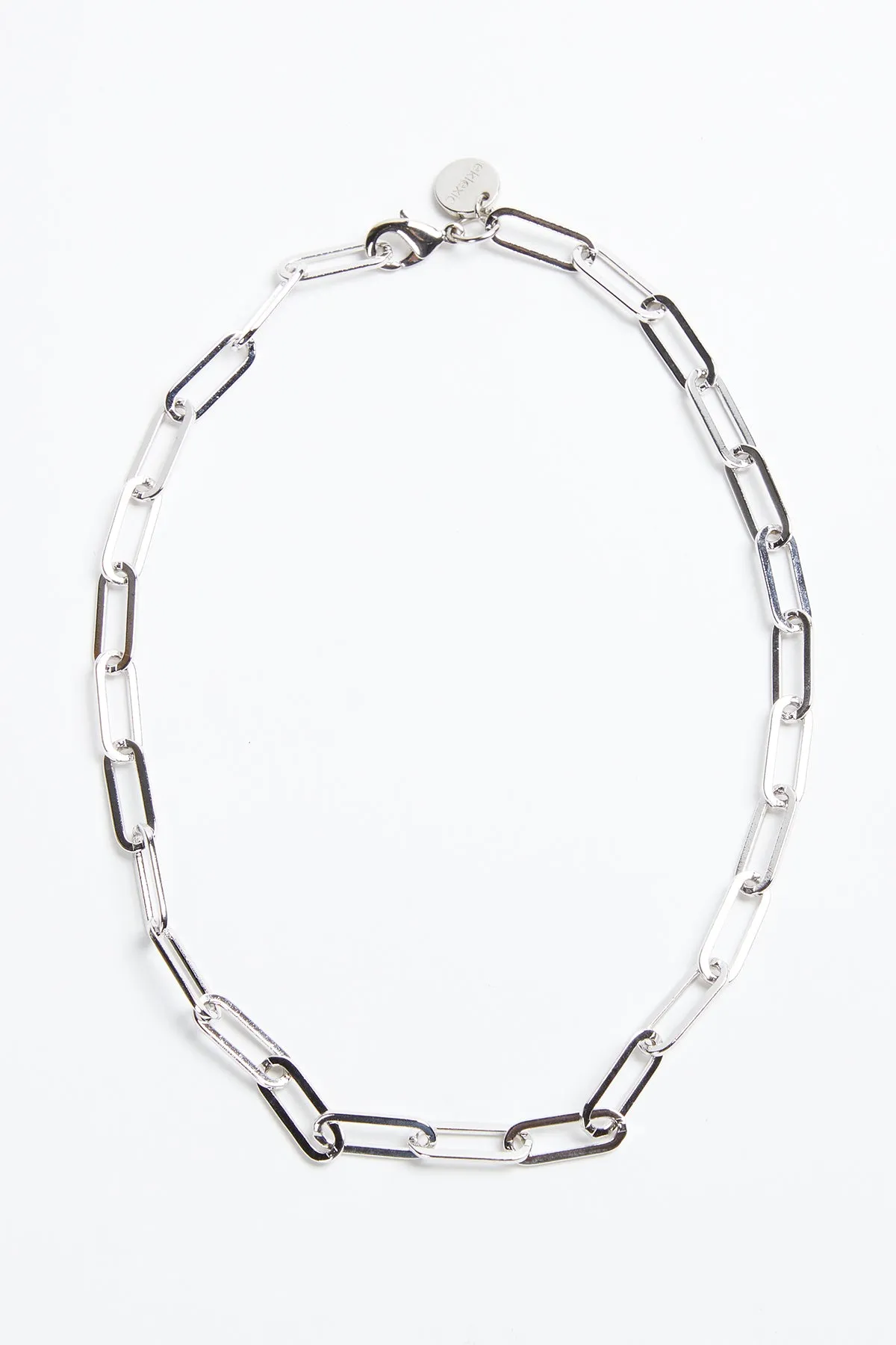 SILVER LARGE ELONGATED LINK CHAIN