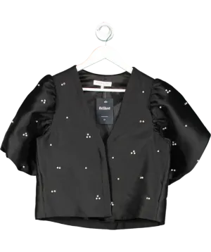 Sinead Keary Black "The Aurora" Puff Sleeve Jacket UK XS