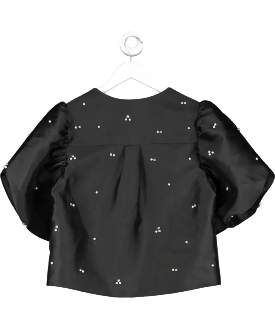 Sinead Keary Black "The Aurora" Puff Sleeve Jacket UK XS
