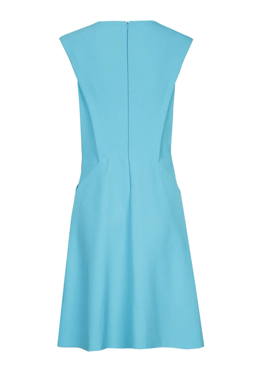 SLEEVELESS SLIGHTLY FITTED DRESS