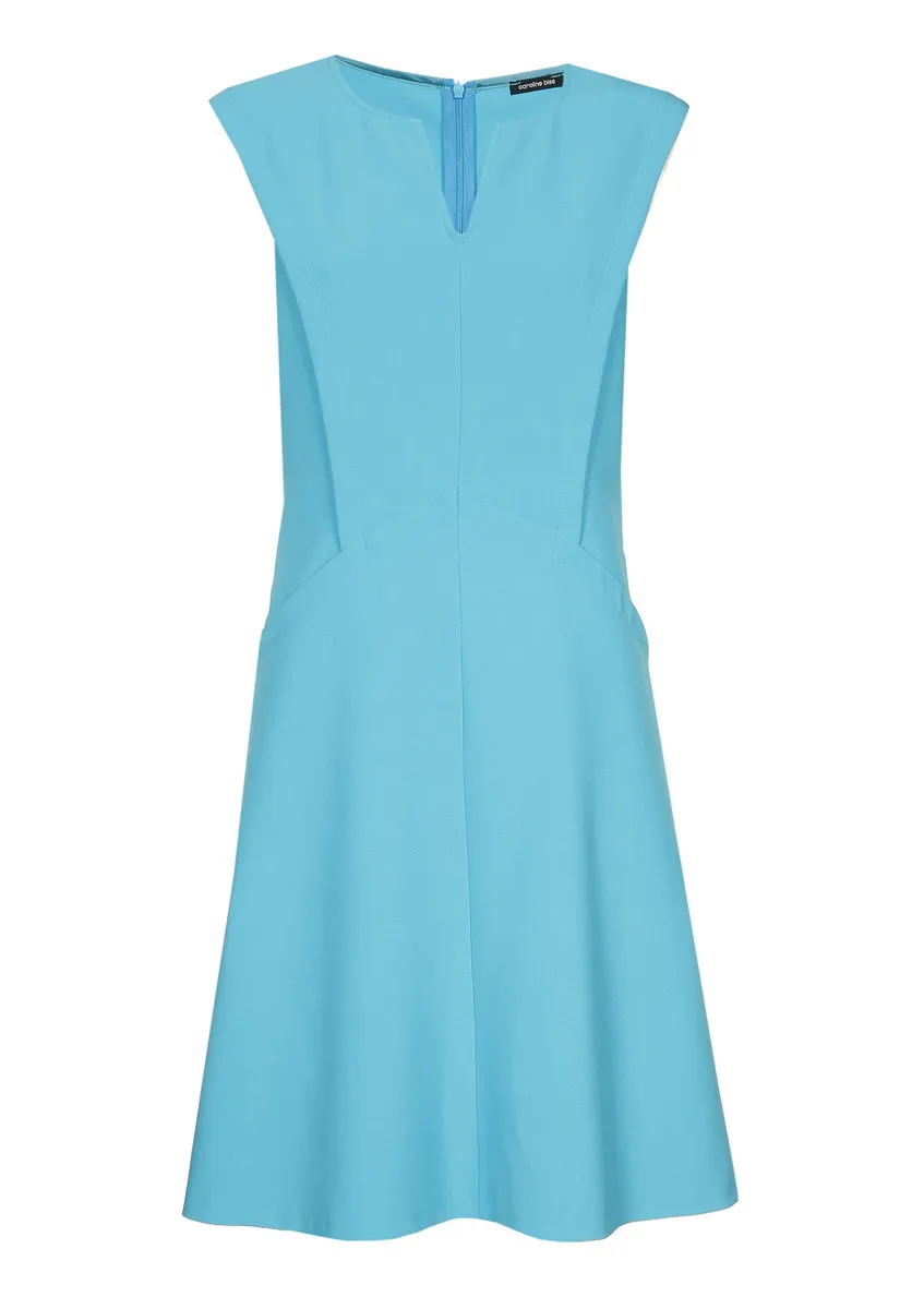 SLEEVELESS SLIGHTLY FITTED DRESS