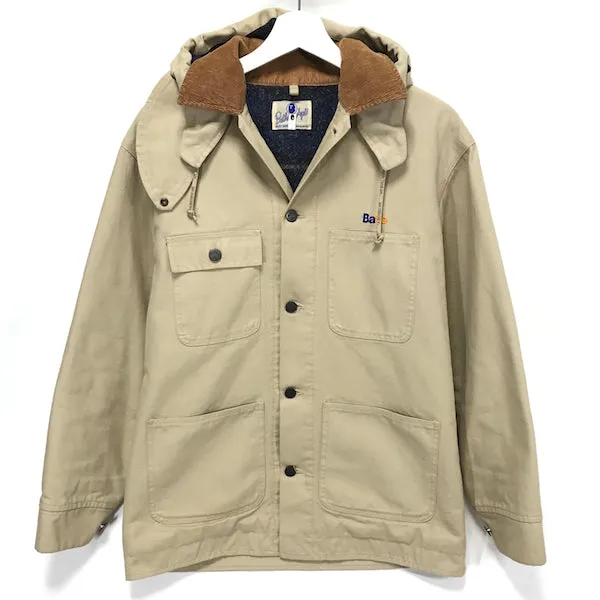 [S/M] A Bathing Ape Bape Vintage 'FedEx' Blanket Lined Jacket Beige