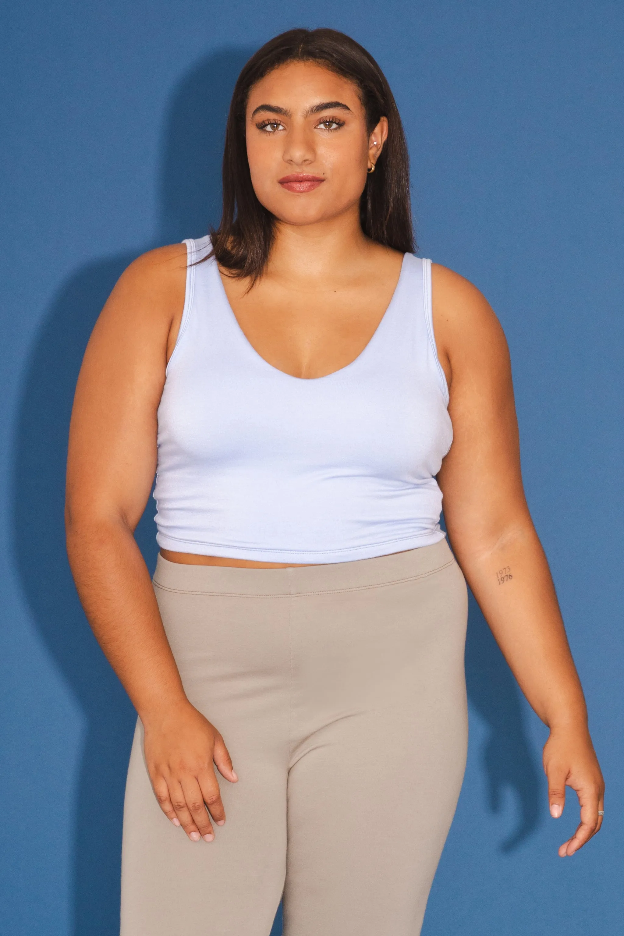 Soft Tank Top in Sky Blue
