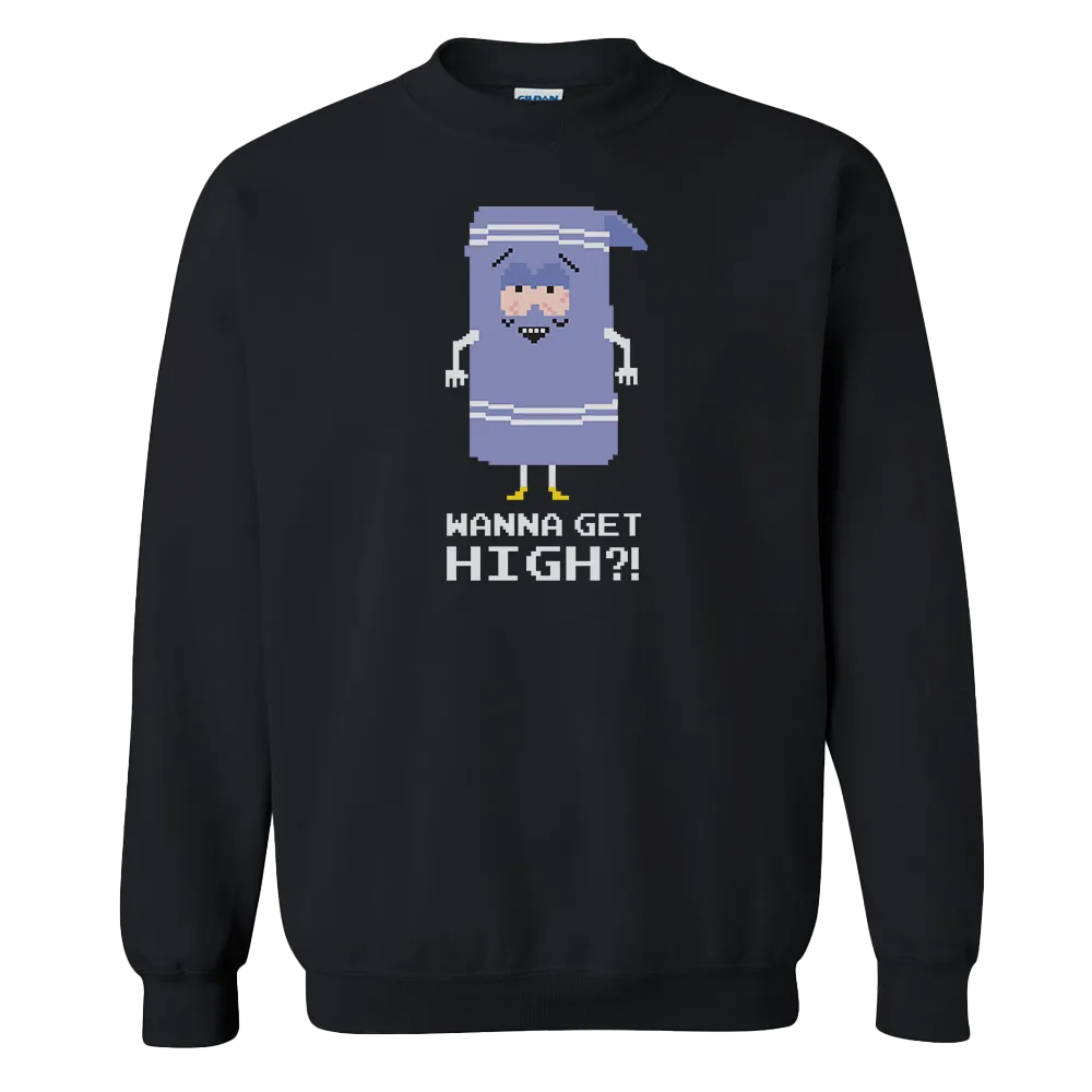 South Park Towelie Wanna Get High Unisex Crewneck Sweatshirt
