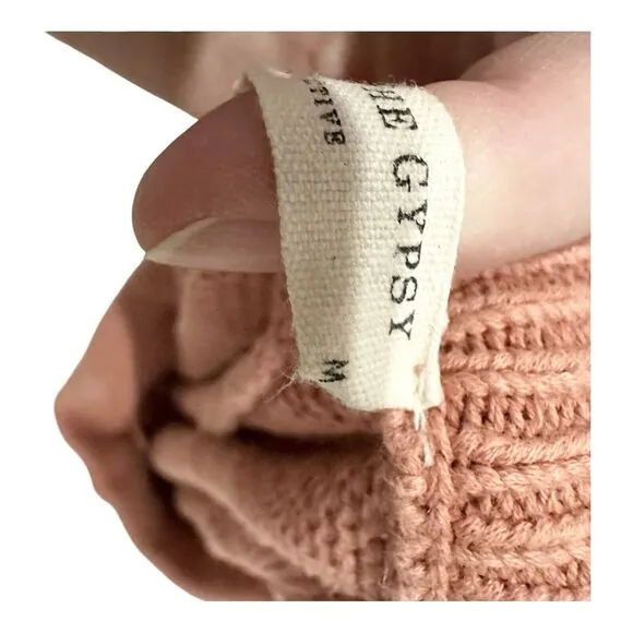 Spell‎ &amp; The Gypsy Designs M Chloe Knit Sweater Shorts Size Medium Salmon