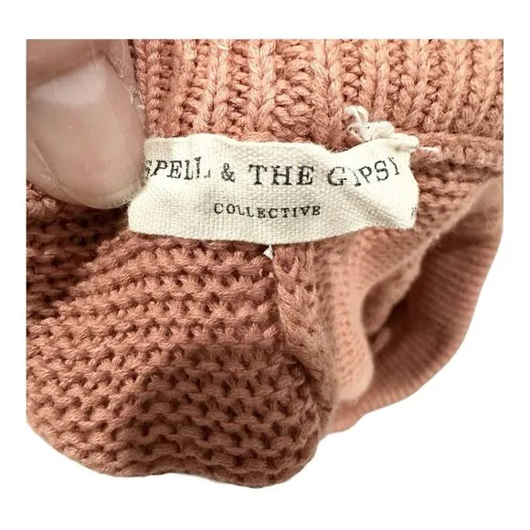 Spell‎ &amp; The Gypsy Designs M Chloe Knit Sweater Shorts Size Medium Salmon