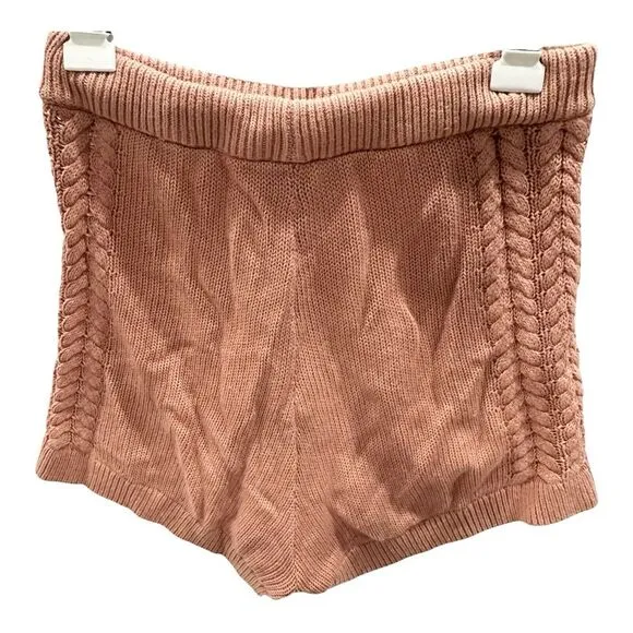 Spell‎ &amp; The Gypsy Designs M Chloe Knit Sweater Shorts Size Medium Salmon