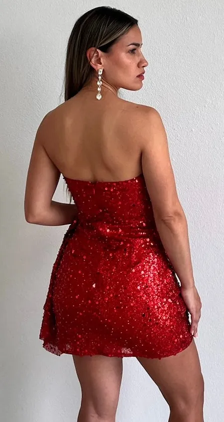 Spice Things Up Sequins Corset Mini Dress