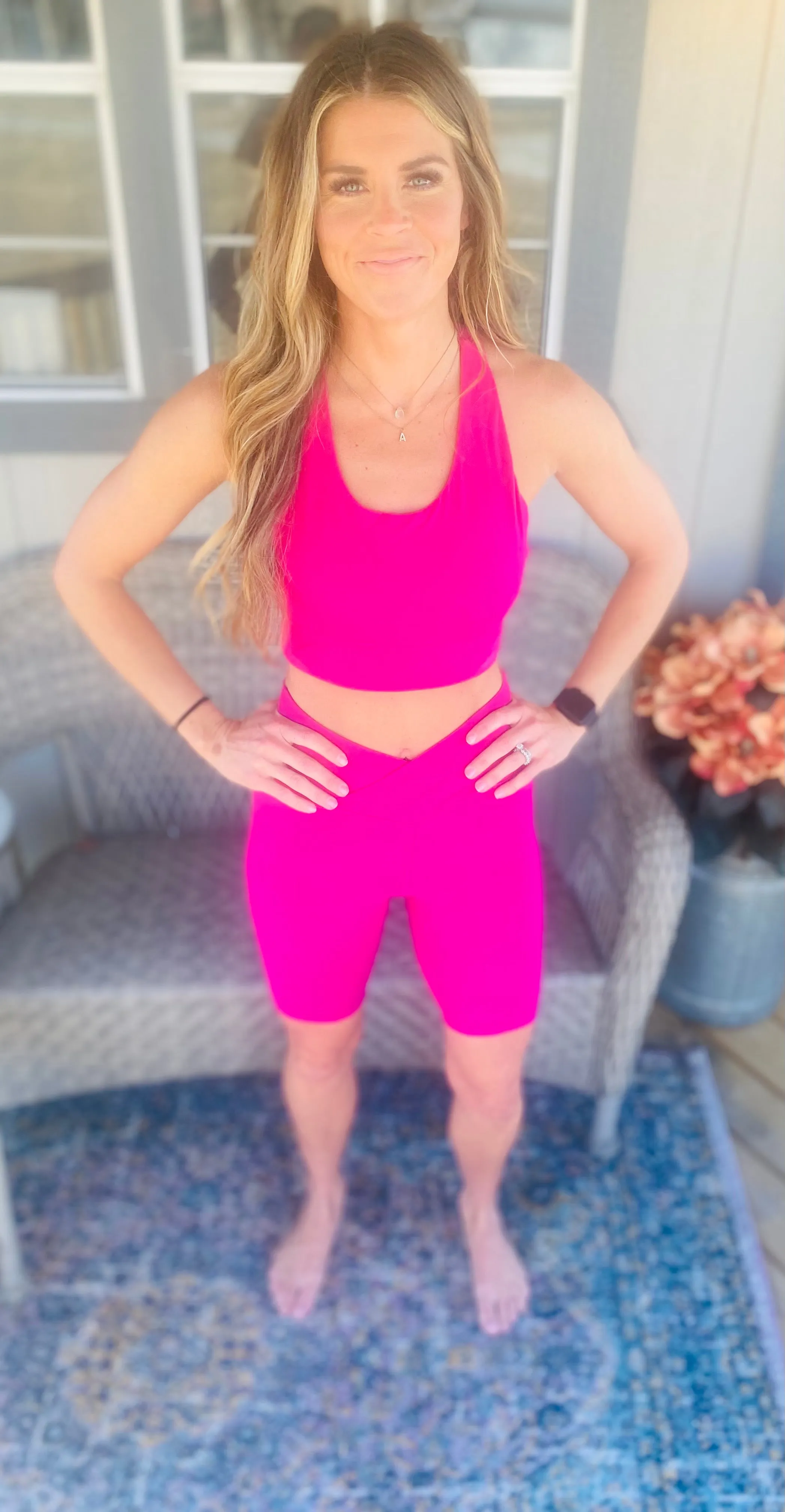 Sports Bra Biker Short Set