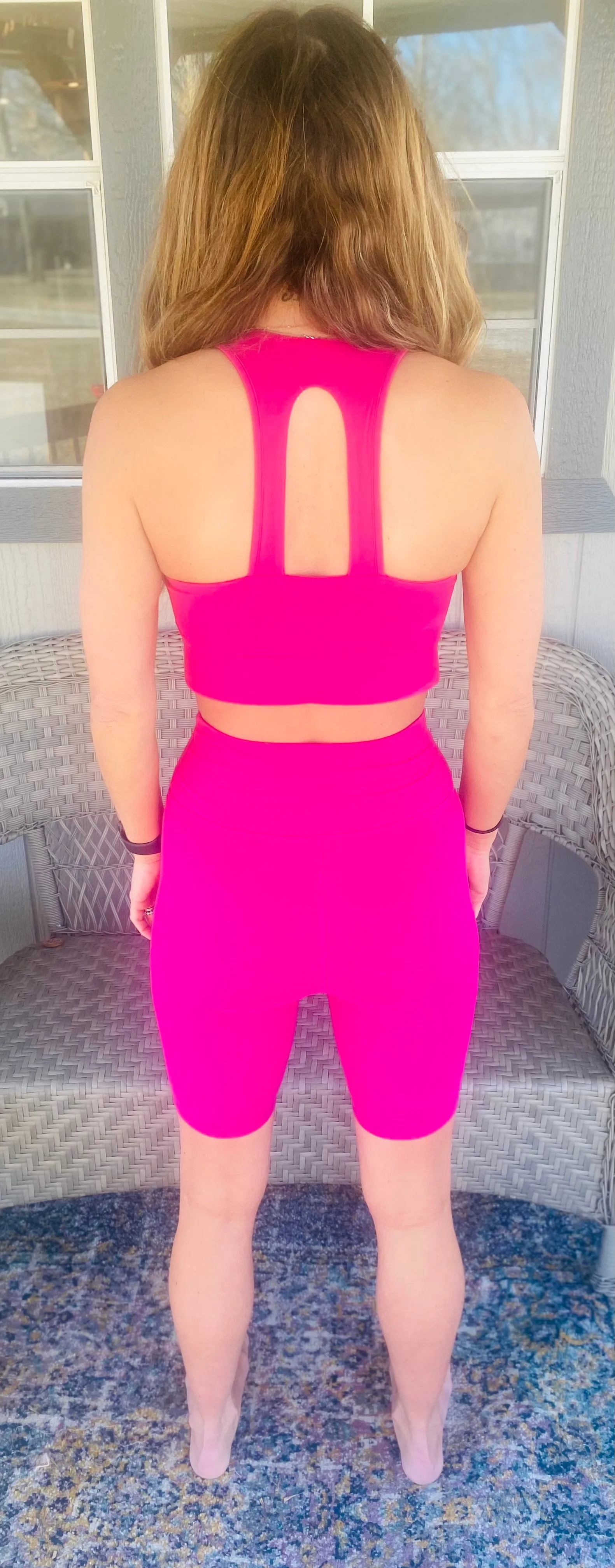 Sports Bra Biker Short Set