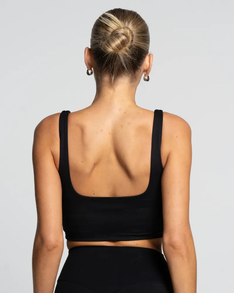 Square Neck Tank - Onyx