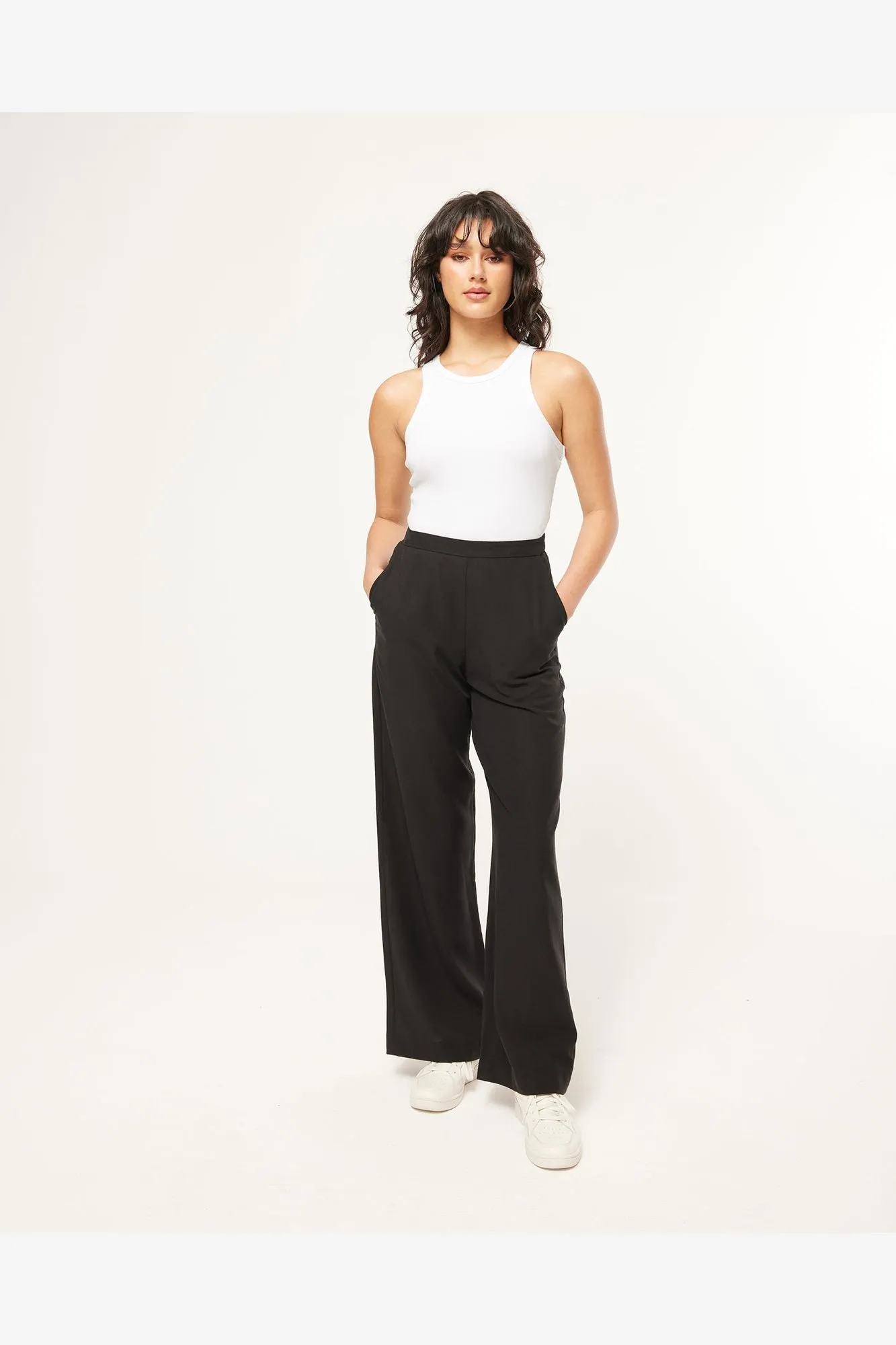 STAPLE LINEN PANT - BLACK