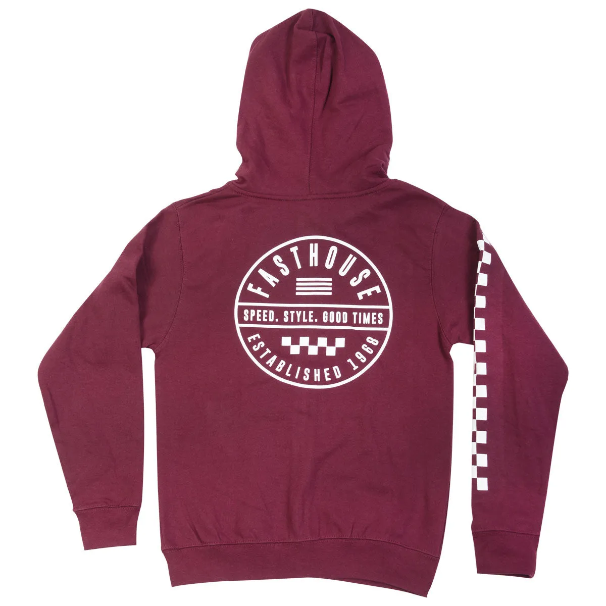 Statement Youth Hooded Zip-Up - Maroon
