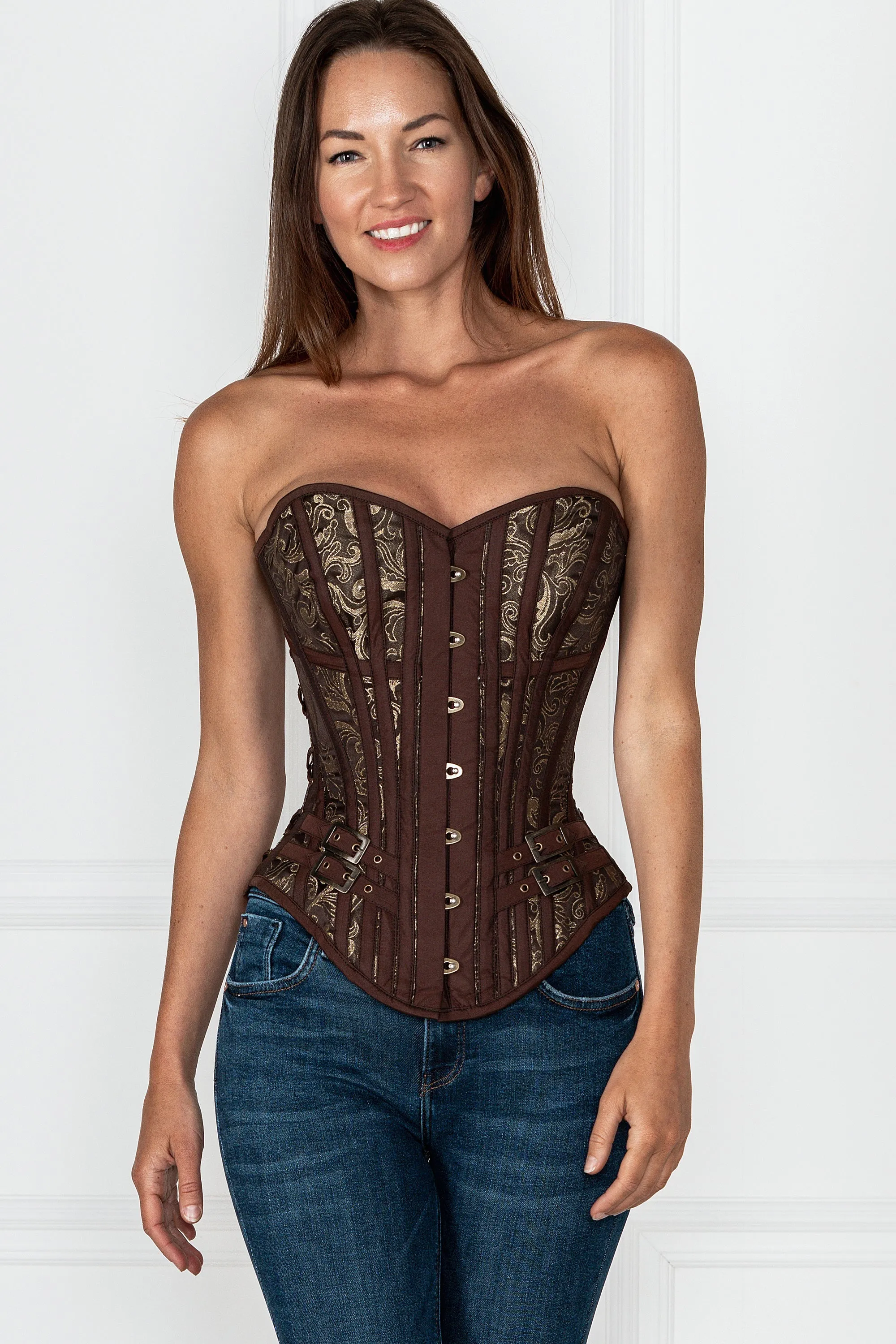 Steampunk LARP Overbust Corset with buckles