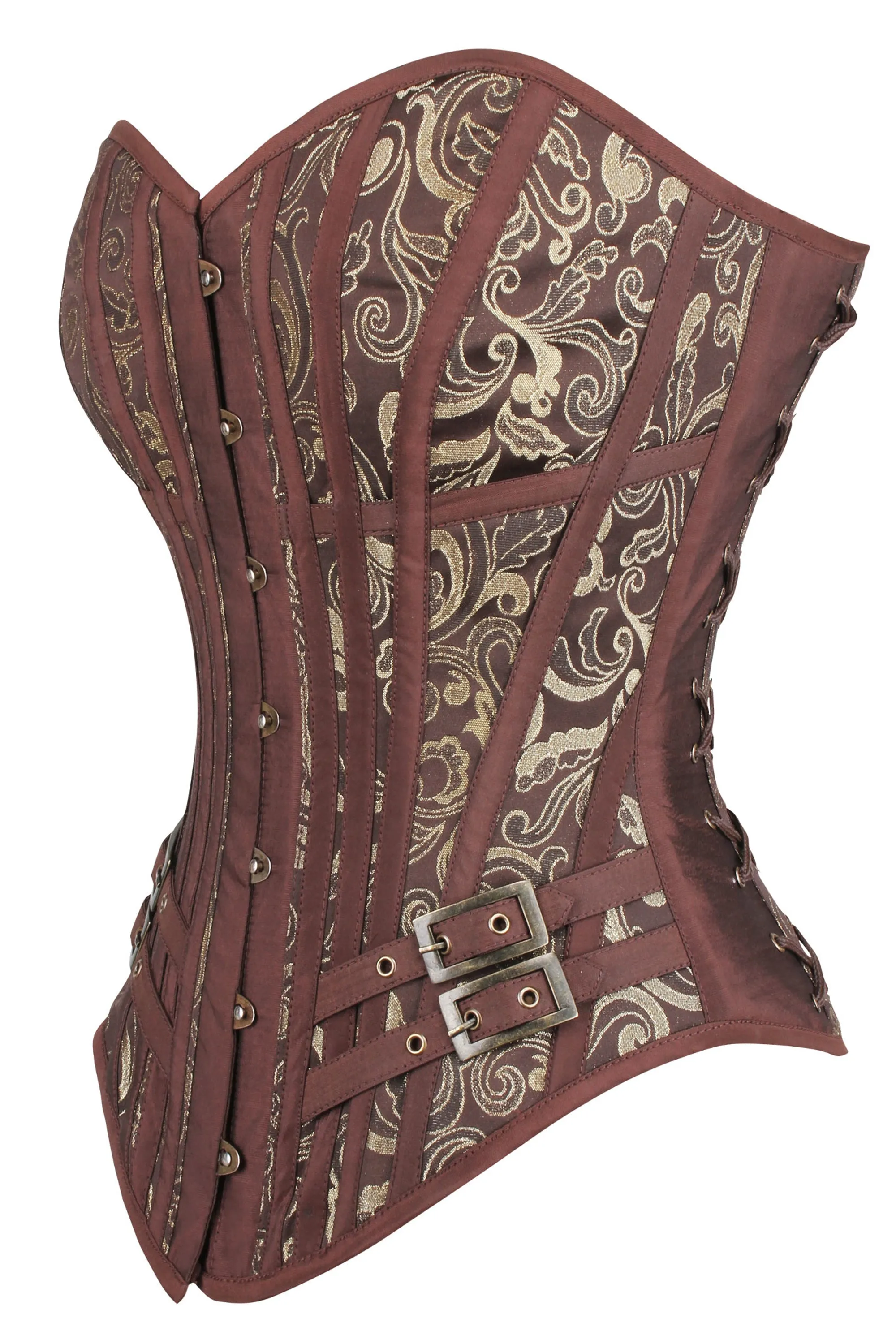 Steampunk LARP Overbust Corset with buckles