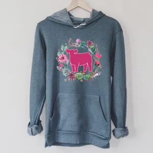 Steer Cactus Wreath Hoodie (S-3XL) Unisex - Multiple Colors!