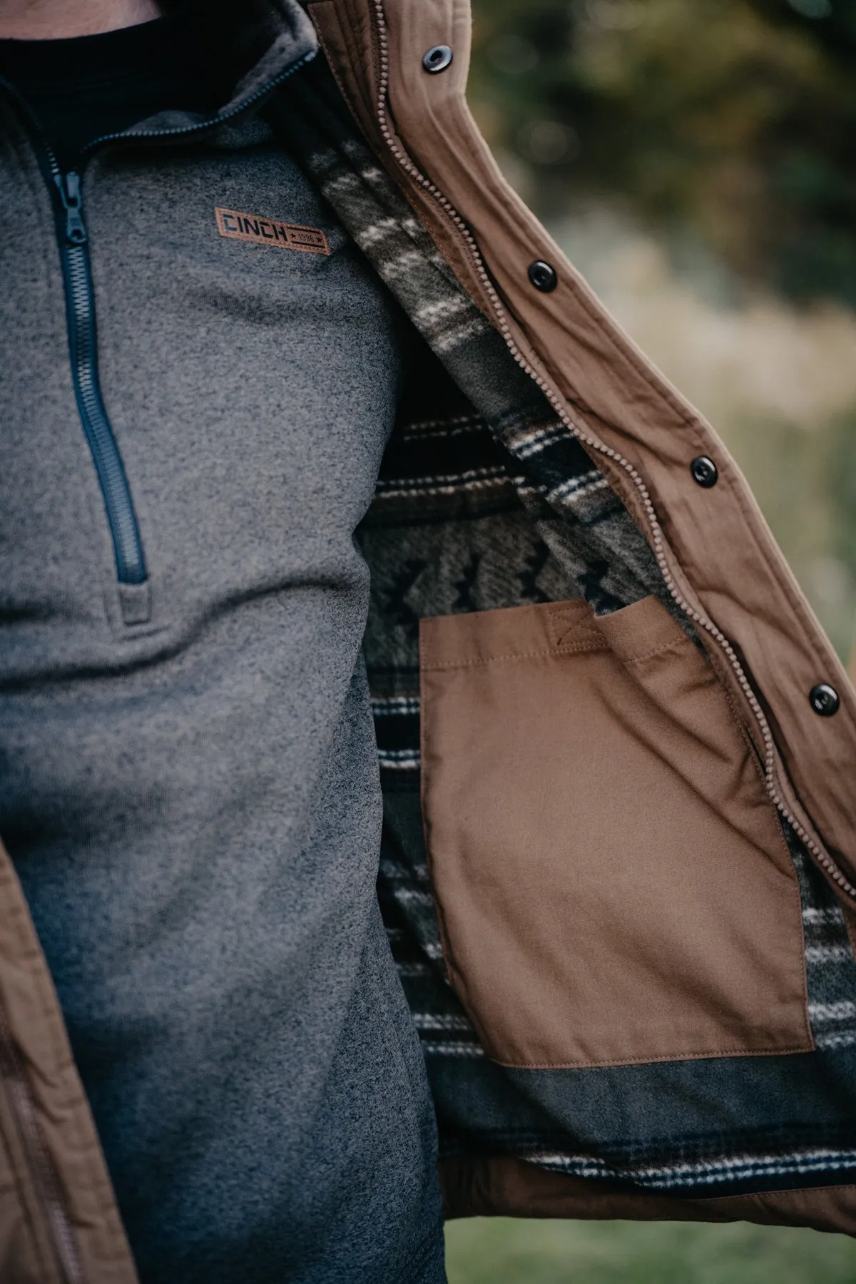 'Steve' Men's CINCH Quilted Vest Brown (S ONLY)
