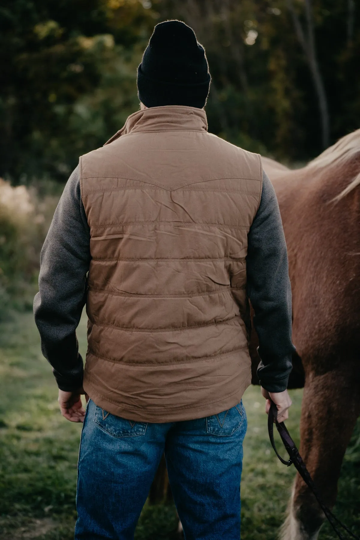 'Steve' Men's CINCH Quilted Vest Brown (S ONLY)