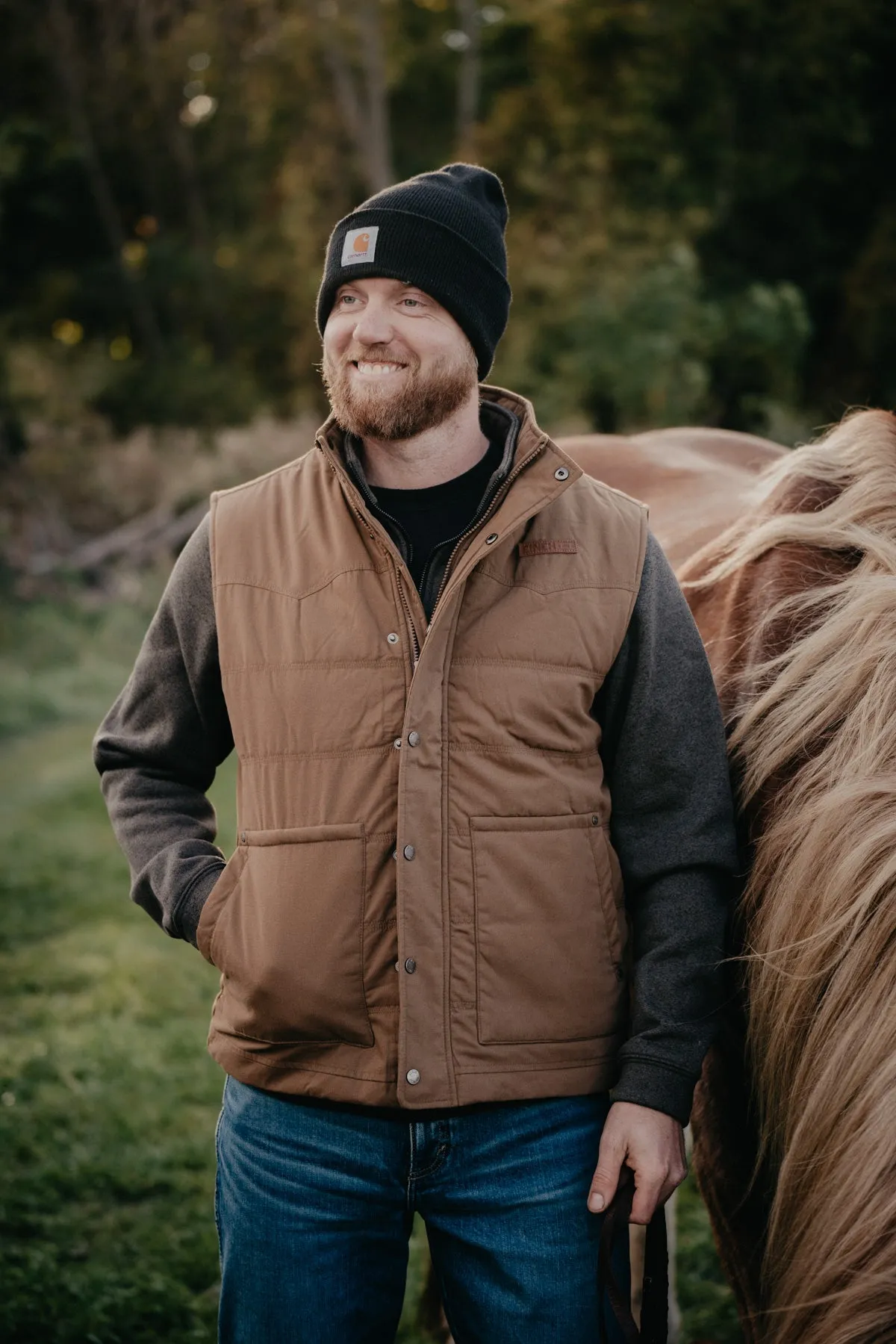 'Steve' Men's CINCH Quilted Vest Brown (S ONLY)