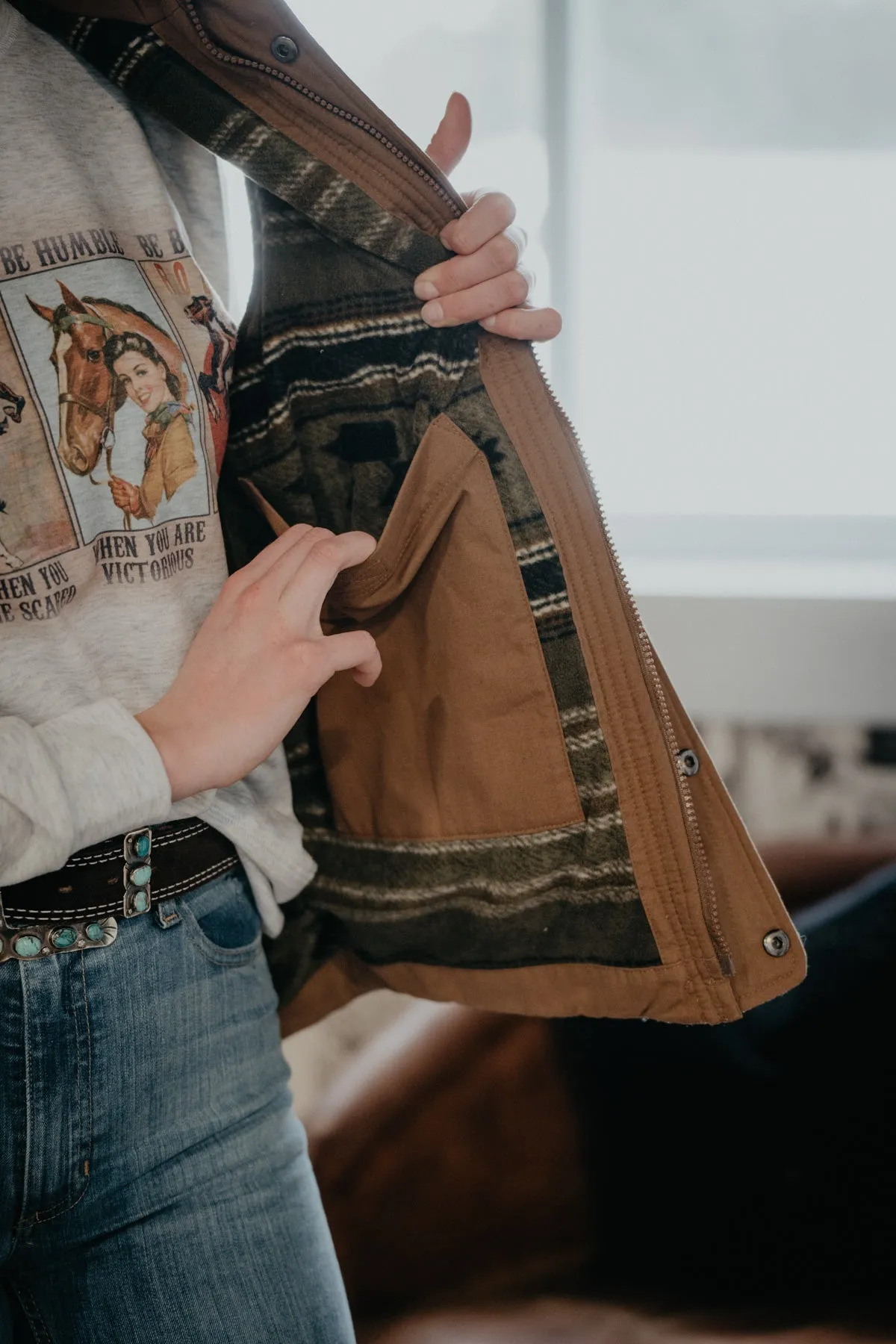 'Steve' Men's CINCH Quilted Vest Brown (S ONLY)